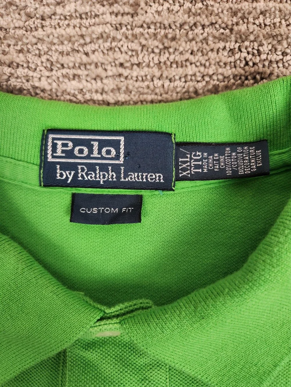 Polo Ralph Lauren Set Of 2 Custom Fit Shirts Mens XXL Green Red Embroidered Pony